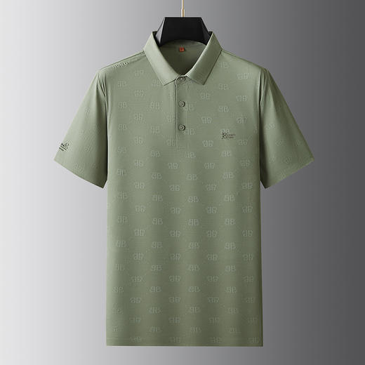 【弹力】【DWP】大依优型大码短袖POLO衫弹力翻领体恤加肥加大男士大号弹力透气舒适夏季半袖 商品图3