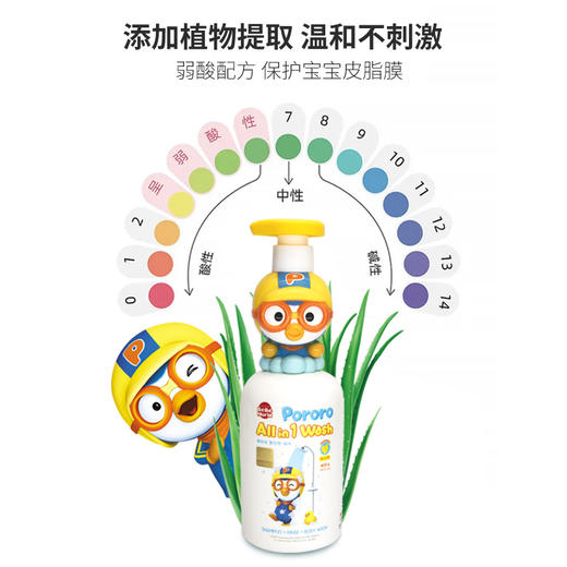 Pororo啵乐乐儿童新款洗护3合一（香蕉味/花香味）400ml 商品图3