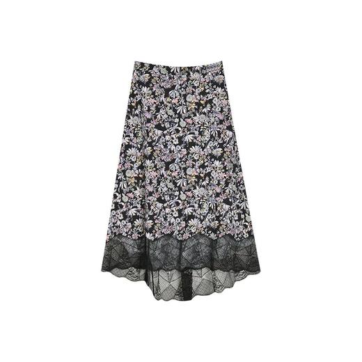 【高货sh】全新升级【铂金会员192/天猫259/差价67】(04534) 洛诗琳25春夏法式浪漫织物印花前短后长松紧半身裙 商品图4