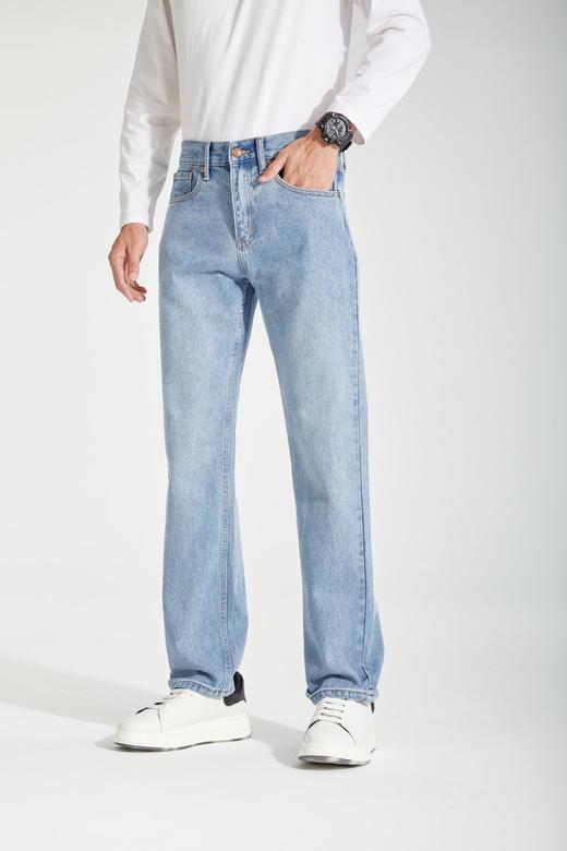 【大牌男士简约直筒牛仔裤8505】品牌同厂👏胯宽腿粗、腿型不好大胆入❗️❗️✅中高腰拉高身材比例，型男，显腿长！-LMH 商品图6