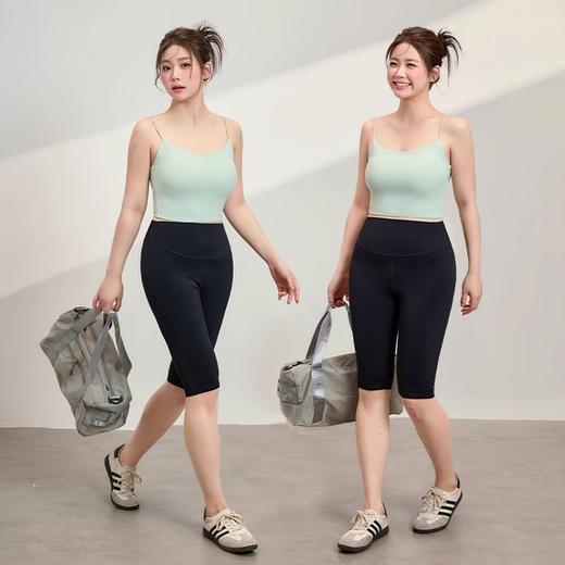 【限时秒】YOGACODE【火树银花系列】细肩带大码瑜伽服吊带背心带胸垫性感文胸女胖mm健身内衣DWC215059 商品图4