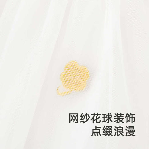 英氏女童连衣裙夏季甜美女生小白裙桑蚕丝透气连衣裙YRLFJ1R052A 商品图2