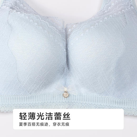 都市丽人聚拢升杯B杯常规内衣薄蕾丝树脂胶圈常规文胸YBH2C1 商品图4