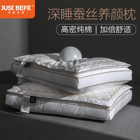 【品牌直发】加倍生活  深睡蚕丝养颜枕 高密纯棉面料  精美刺绣 带检测口