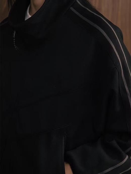 SUPERTOFU(SPTF) /YG-AW24-J085/珠地面料 刺绣LOGO 条纹织带 针织运动外套 商品图2