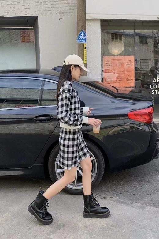 Stay2Weeks 黑白格纹针织套装 15642 商品图1