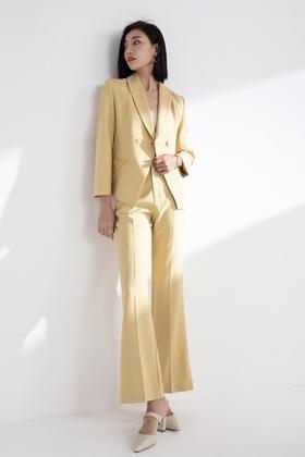 ESTELLICA 奶油黄简约西装套装 15789