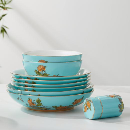 国瓷永丰源 夫人瓷·西湖蓝22头中餐具 商品图1