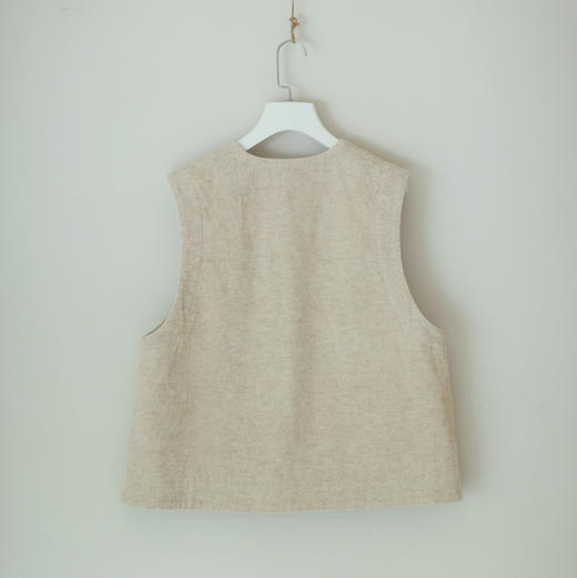 黄阿福｜原色亚麻棉灯芯绒宽松马甲 商品图3