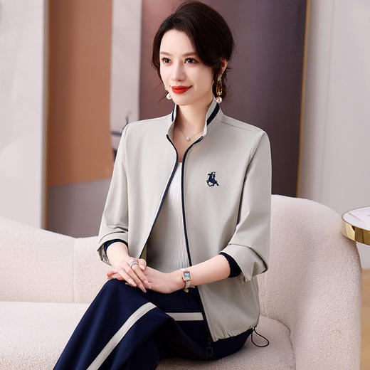 雀说新款宽松休闲女装洋气外套两件套AL13029 商品图3