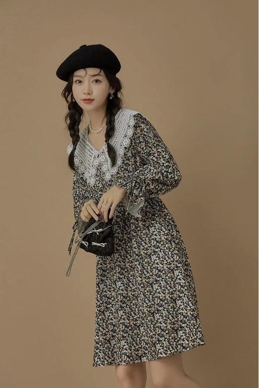 Other Mix 蕾丝翻领碎花连衣裙 15357 商品图4