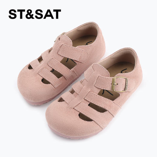 【童鞋】星期六复古风舒适透气男女童勃肯凉鞋SSD2192L1Y 商品图6