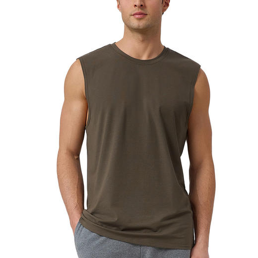 跃牌【欲动春风】男装系列 男士瑜伽运动背心宽肩莫代尔凉感透气宽松坎肩无袖健身上衣51118 商品图4