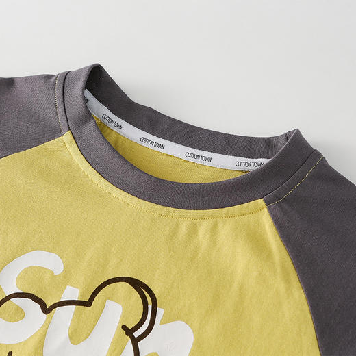 【7A抗菌纯棉】棉花堂2025年夏款简笔画小萌熊童装短袖T恤---F251113&F251113YX 商品图10