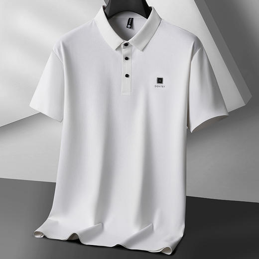 【冰丝无痕】【8色可选】【DK】大依优型大码短袖polo衫翻领加肥加大男装肥佬运动休闲冰丝无痕凉感上衣胖子商务 商品图2
