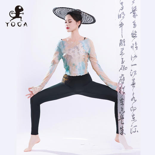 壁虎瑜伽【2502SY328】扎染宽松网纱长袖【5天发货】 商品图2