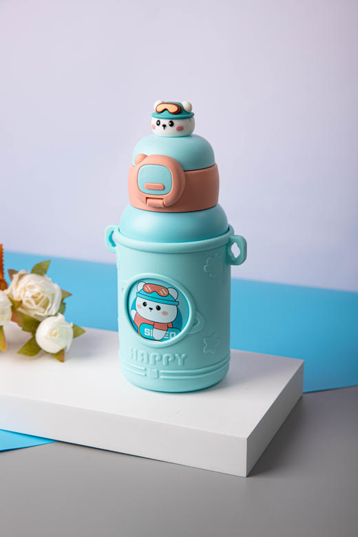 💥外贸尾单!开学必备!【KEYIOW卡通儿童保温杯]🔸 今日立省20，💪39.9到手!淘宝同款 59.9! ✅ 采用食品级不锈钢内胆，🚀食品级PP材质。 商品图4