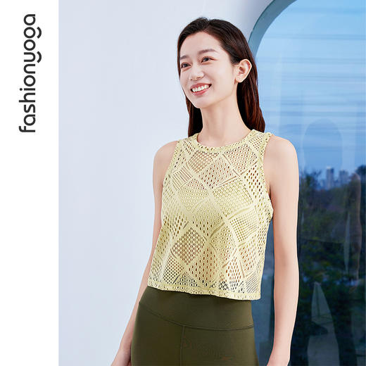 凡圣瑜伽性感蕾丝外搭背心 F12229（不含胸垫） 商品图4