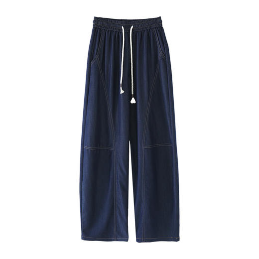 百媚生 莱赛尔天丝香蕉裤哈伦裤弯刀裤X6937-1 商品图4