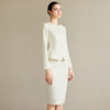 IWY/米白色亮丝西装套裙职业西装套装女正装高级感白色西服气质名媛范职业装套裙工作服CS2103-M 商品缩略图3