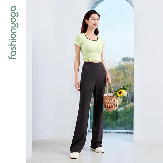 凡圣瑜伽直筒空气层休闲长裤 F15913 商品图13