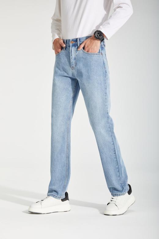 【大牌男士简约直筒牛仔裤8505】品牌同厂👏胯宽腿粗、腿型不好大胆入❗️❗️✅中高腰拉高身材比例，型男，显腿长！-LMH 商品图7