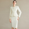 IWY/米白色亮丝西装套裙职业西装套装女正装高级感白色西服气质名媛范职业装套裙工作服CS2103-M 商品缩略图1