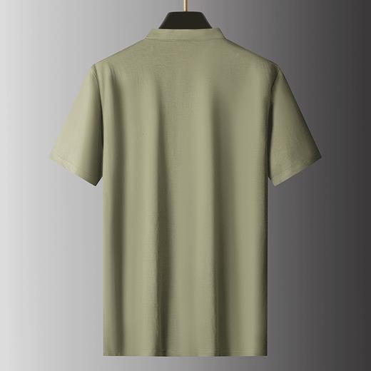 【棉质】【新款DPS】大依优型大码短袖T恤立领POLO衫加肥加大肥佬休闲宽松透气上衣男士半袖夏装潮款 商品图2