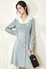 熙然 早春气质翻领单排扣连衣裙 15665 商品缩略图1