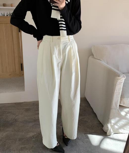 老米优品🎈5-7天。松弛感阔腿休闲裤《韩国工装风 大裤腿设计 阔腿休闲裤》显瘦，帅气，洒脱氛围感满满！K250224A 商品图1