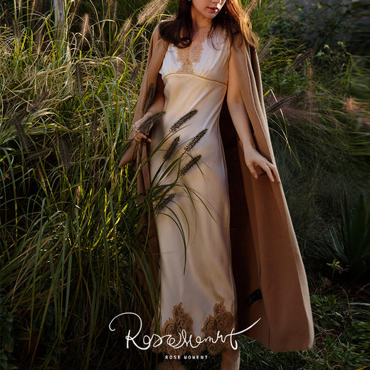 法式可外穿半袖真丝长裙 S923005 商品图1