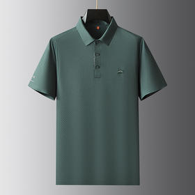 【弹力】【DWP】大依优型大码短袖POLO衫弹力翻领体恤加肥加大男士大号弹力透气舒适夏季半袖