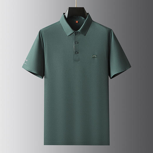 【弹力】【DWP】大依优型大码短袖POLO衫弹力翻领体恤加肥加大男士大号弹力透气舒适夏季半袖 商品图0