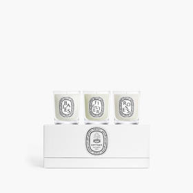 DIPTYQUE 蒂普提克 迷你香氛蜡烛礼盒-浆果香+无花果+玫瑰70g*3  3700431447739-F