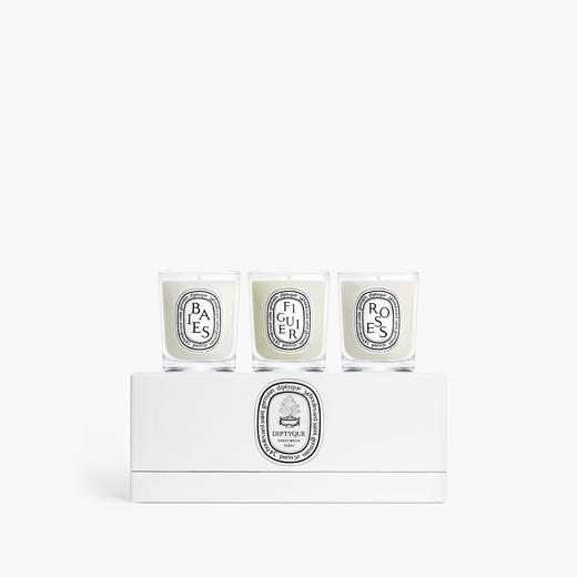 DIPTYQUE 蒂普提克 迷你香氛蜡烛礼盒-浆果香+无花果+玫瑰70g*3  3700431447739-F 商品图0