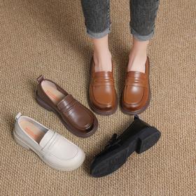 鞋面头层牛皮【舒适百搭】乐福鞋5161