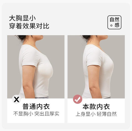 【挺拔防下垂】官网599！无痕提拉聚拢无钢圈文胸  全罩杯大胸显小内衣女薄款文胸罩 商品图3