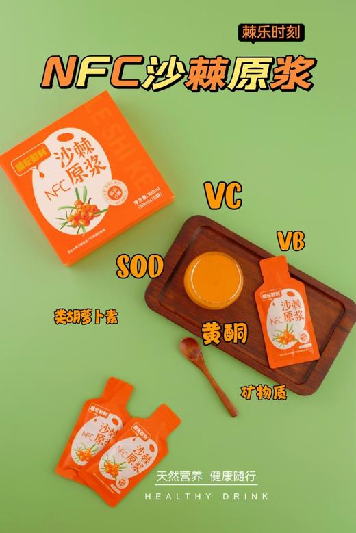 棘乐时刻 沙棘原浆 NFC纯原浆 鲜果鲜榨 独立包装  300ml （30ml*10袋）AWJM 商品图1