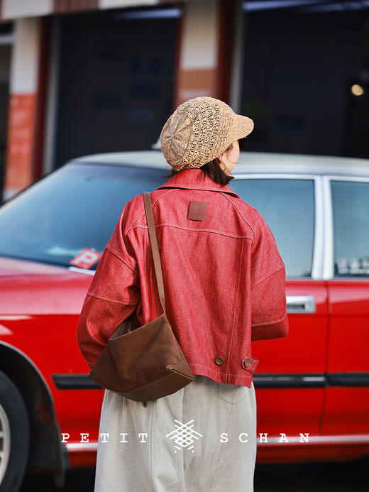 PETIT SCHAN小闪 CLO#737 Corner space 一隅空间 纯棉丹宁枪驳领牛仔外套 商品图3