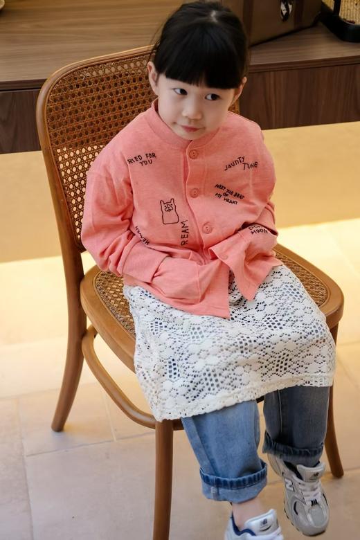 2025春季DD日系中性薄软儿童卡通字母满绣彩棉小老虎开衫三色 商品图1