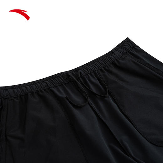 安踏短裤女黑色百搭女夏季显瘦跑步健身训练休闲吸湿透气运动162435507 商品图2
