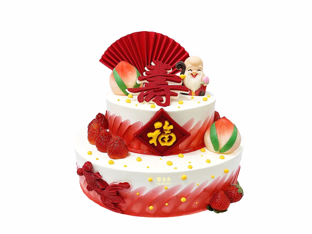 长寿百福-双层蛋糕（请提前3小时预订）