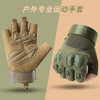 【男硬壳防护训练军迷防割手套】户外骑行摩托车防滑减震战术半指手套 商品缩略图0