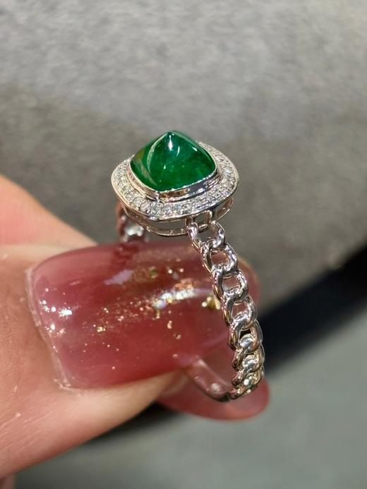 1.3ct刻面祖母绿戒指 商品图1