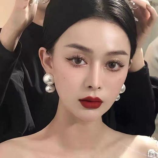 925防银针复古赫本风大珍珠耳环新娘女高级气质名媛法式耳钉耳饰 商品图3