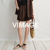 VIMAGE纬漫纪高腰松弛舒适休闲简约直筒宽松短裤2025夏季新款V2305907 商品缩略图5