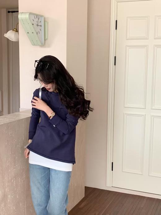 老米优品🎈3-5天。低调的GAO级感！《韩里韩气 肌理感加厚Tee 》简洁中带设计感，轻触肌肤的温柔~ T250224A 商品图7