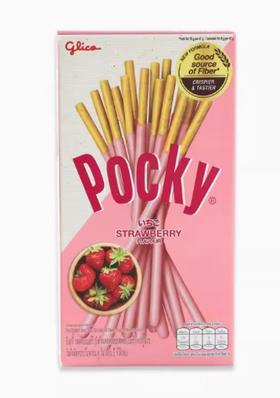 Pocky草莓味涂层饼干^