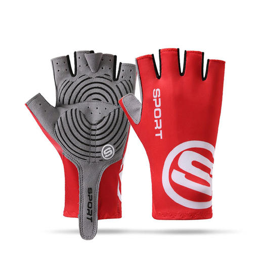 骑行手套男女款户外运动骑车防滑耐磨冰丝透气半指手套 商品图3