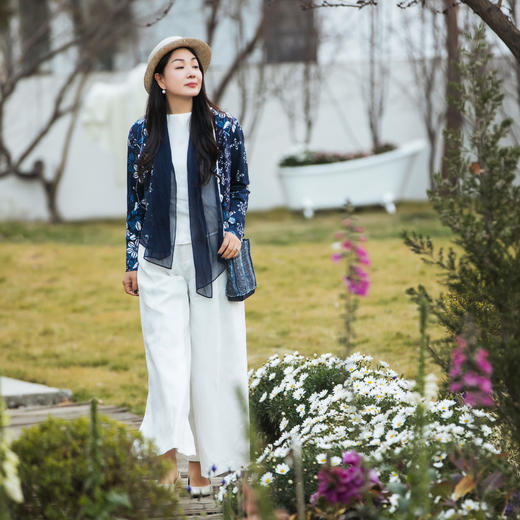 【林栖设计小店】（现货）亚麻阔腿裤复古气质简约百搭宽松显瘦2025春夏新品长裤女1952010 商品图2